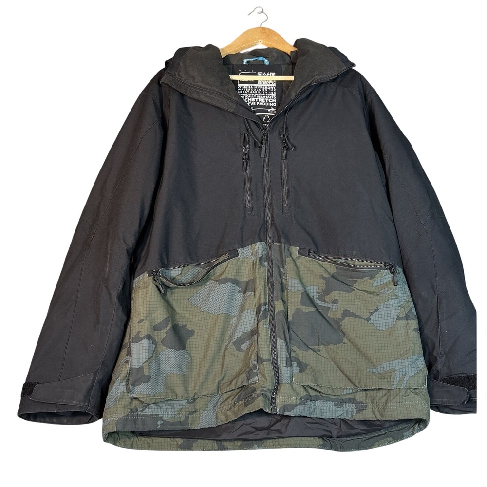 O'Neill Camo Snowboard Jacket Hyperdry 10K Insulated Gorpcore Mens‎ L